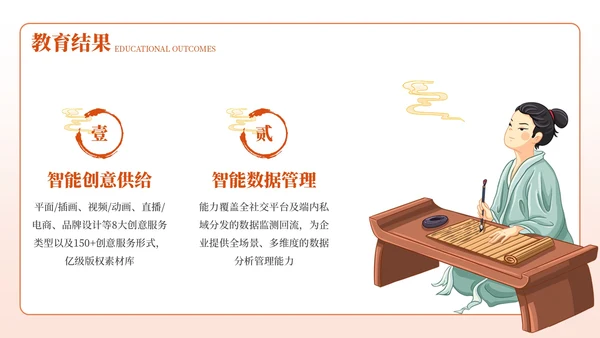 红色古风经典诗词欣赏PPT模板