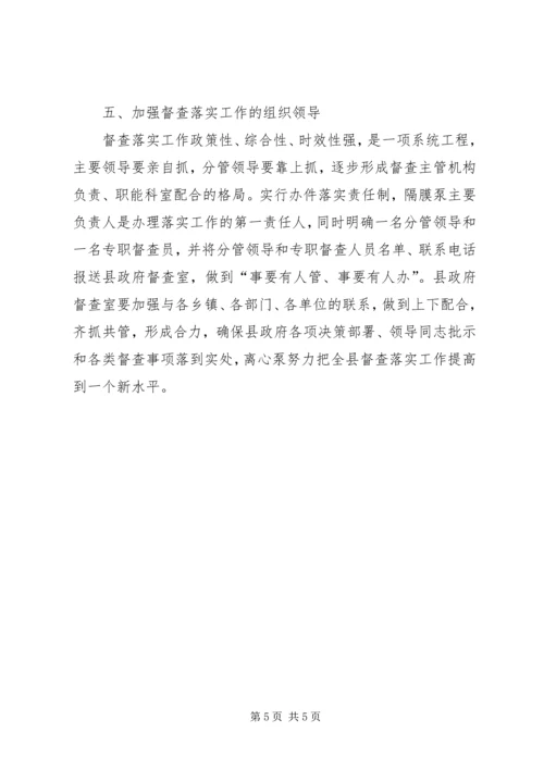 全县政务督查指导意见.docx