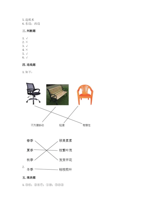 教科版小学二年级上册科学期末测试卷附参考答案【研优卷】.docx