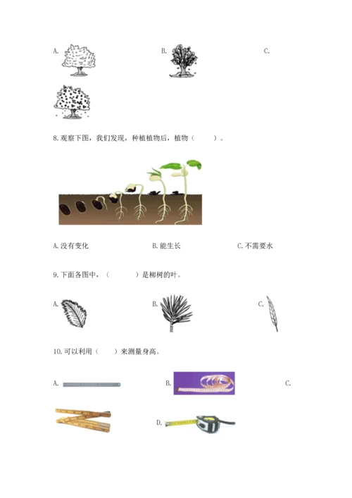 教科版小学一年级上册科学期末测试卷【全国通用】.docx