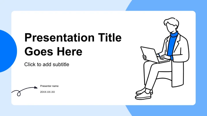 蓝色插画风职业规划书PPT主题