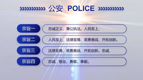 大气公安警察年终工作总结新年PPT