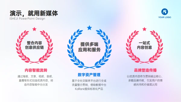 3D元素移动互联网弥散风工作总结汇报通用PPT