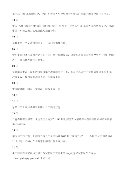 上半年广西北部湾经济区大事记.docx