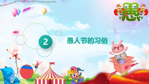 愚人节快乐小丑大作战通用PPT模板