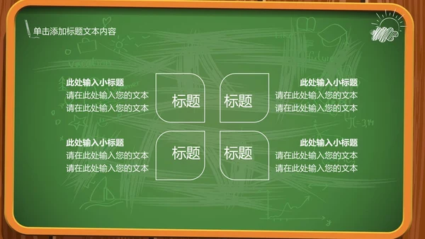 创意黑板教育培训教学设计公开课PPT模板