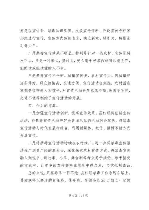 妇联履行禁毒工作活动开展情况报告 (2).docx