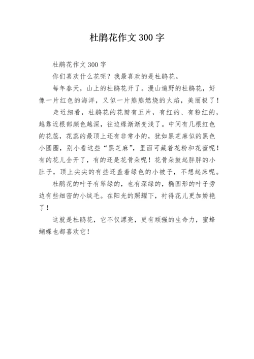 杜鹃花作文300字.docx