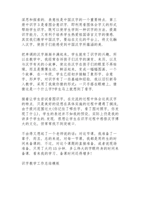 识字教学工作总结模板5篇.docx