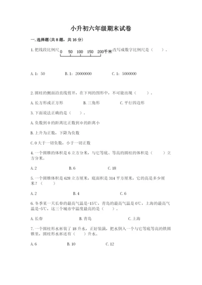 小升初六年级期末试卷附解析答案.docx