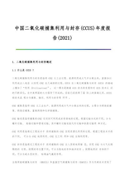 中国二氧化碳捕集利用与封存(CCUS)年度报告().docx