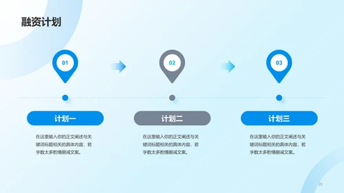 蓝色渐变航空公司商业计划书PPT