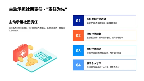 社团活动目标与价值PPT模板