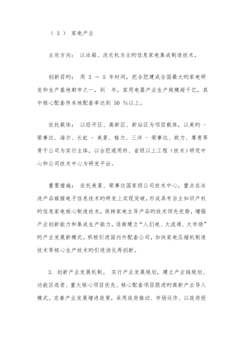 合肥市自主创新综合配套改革实施专题方案.docx