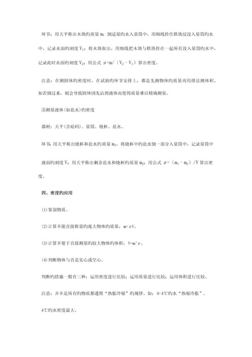 2023年苏科版初二下学期物理知识点.docx