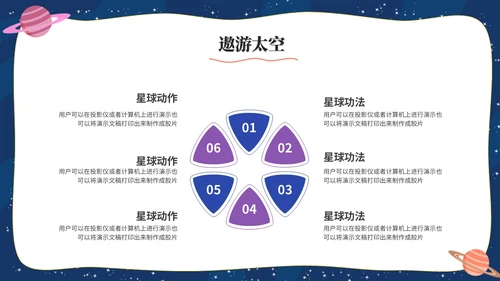 卡通手绘风宇宙太空星球主题说课课件ppt模板
