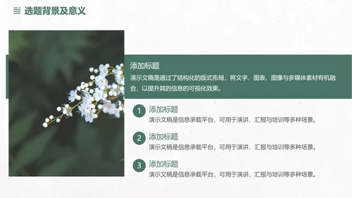 简约清新毕业开题答辩PPT模板