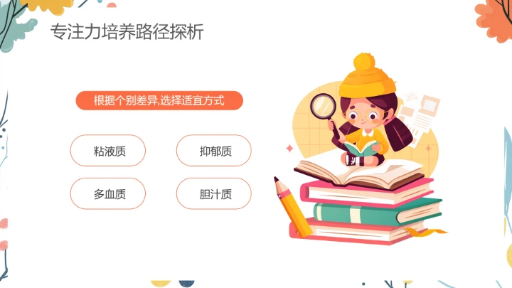 小学探寻专注力的秘密主题家庭教育家长会通用PPT