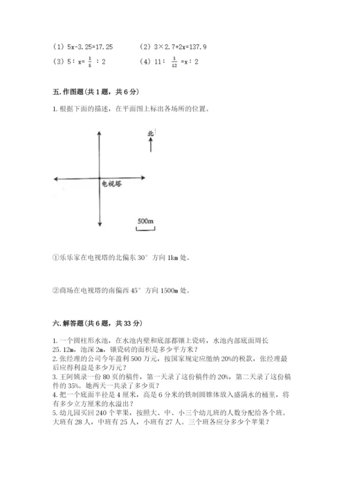 小升初六年级期末试卷及参考答案【满分必刷】.docx