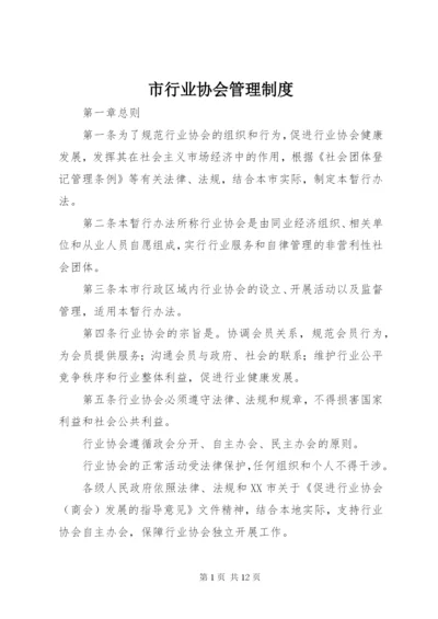 市行业协会管理制度.docx