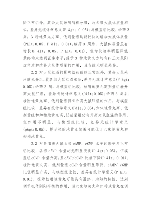 谈地黄丸类方对肾阳虚大鼠HPA 轴的影响论文.docx