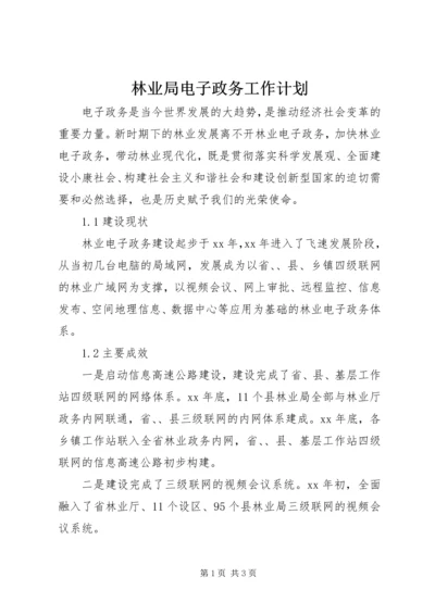 林业局电子政务工作计划.docx