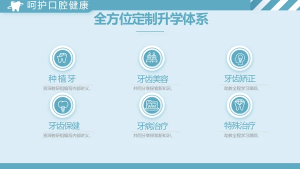 蓝色简约牙科工作总结汇报动态PPT