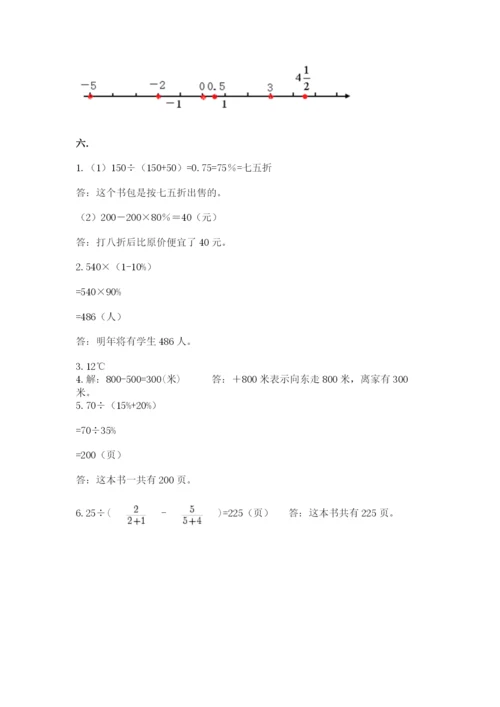 小学数学六年级下册竞赛试题（考试直接用）.docx