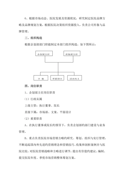 医院优质企划部管理新版制度范本.docx