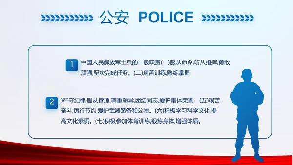 蓝色大气公安警察年终工作总结述职报告动态PPT模板