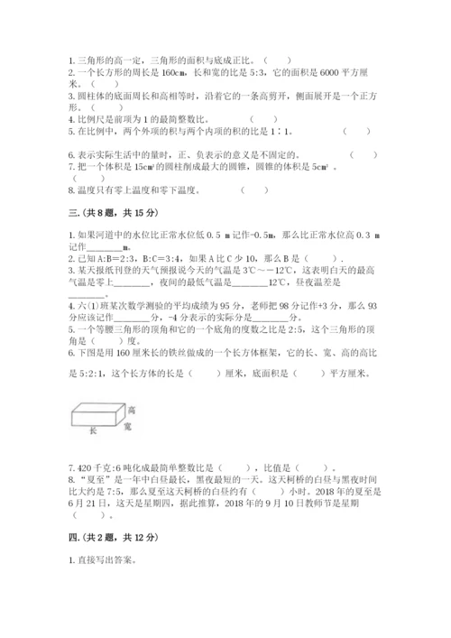 小学毕业班数学检测卷精品【满分必刷】.docx