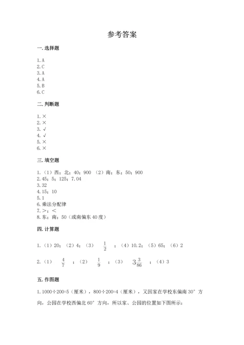 人教版六年级上册数学 期中测试卷（满分必刷）.docx