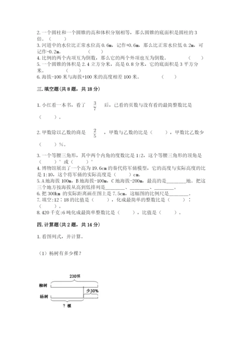 苏仙区六年级下册数学期末测试卷精编答案.docx
