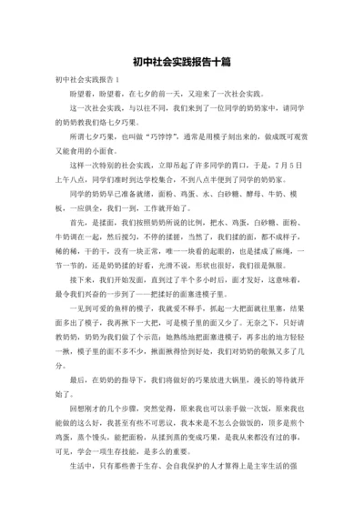 初中社会实践报告十篇.docx