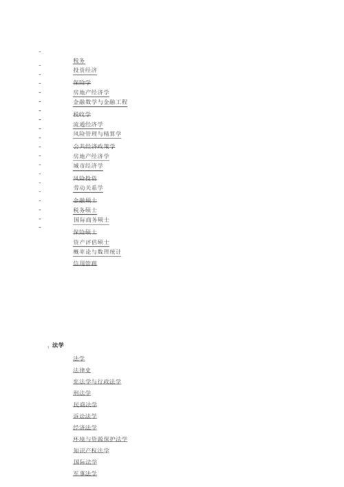 考研所有专业具体.docx