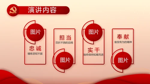红色党建党支部工作汇报PPT党课