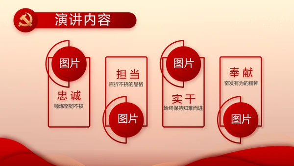 红色党建党支部工作汇报PPT党课