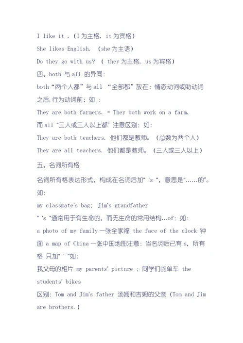 仁爱版七年级英语上册期末总复习辅导与练习.docx