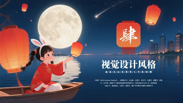 红色中国风中秋佳节活动庆典通用PPT模板