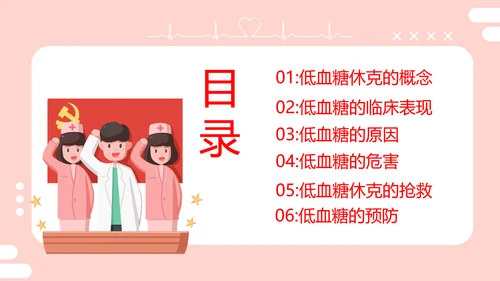 医疗培训低血糖休克护理查房医药箱通用PPT模板