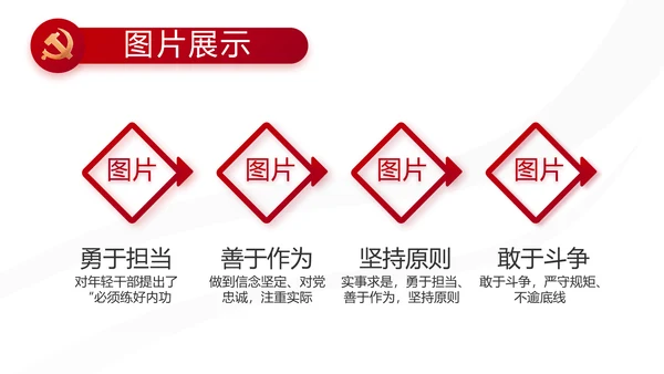 红色党建党支部述职报告动态PPT党课