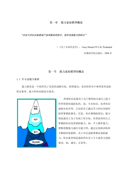 XX公司能力素质模型手册.docx