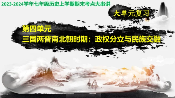 第四单元  三国两晋南北朝时期：政权分立与民族交融 大单元复习课件