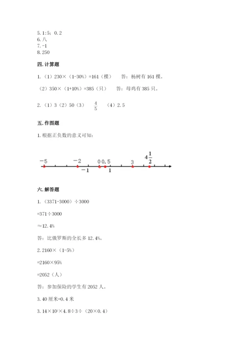 成都市金牛区六年级下册数学期末测试卷精编.docx
