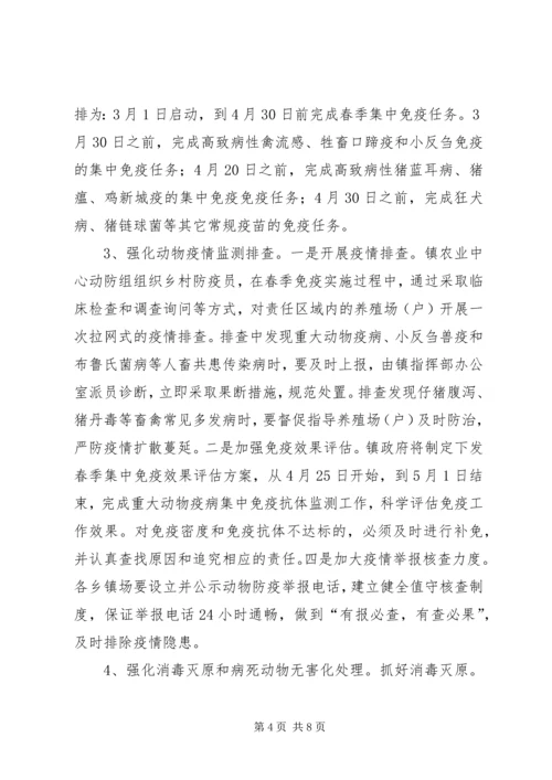 乡镇重大动物疫病防控方案.docx