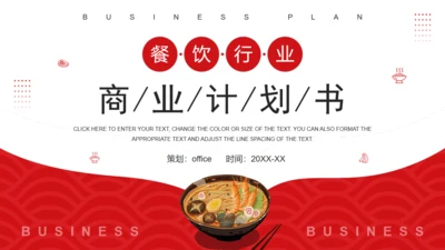 一碗拉面美食餐饮行业商业计划书通用PPT模板