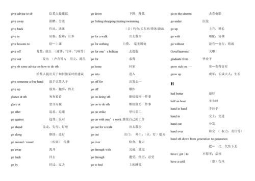 高中英语短语大全.docx