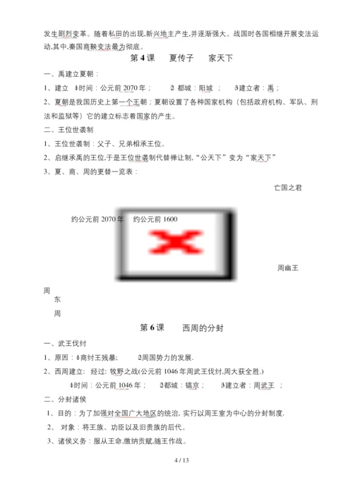 七年级上册历史期末总复习资料.docx