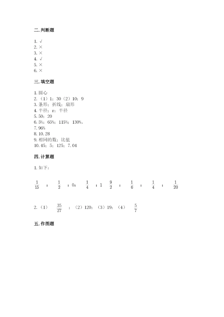 2022人教版六年级上册数学期末测试卷含完整答案【易错题】.docx
