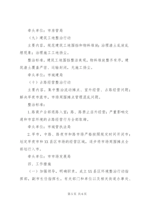 市政办XX县区环境整治方案.docx